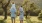a family walking on a path in a grassy area