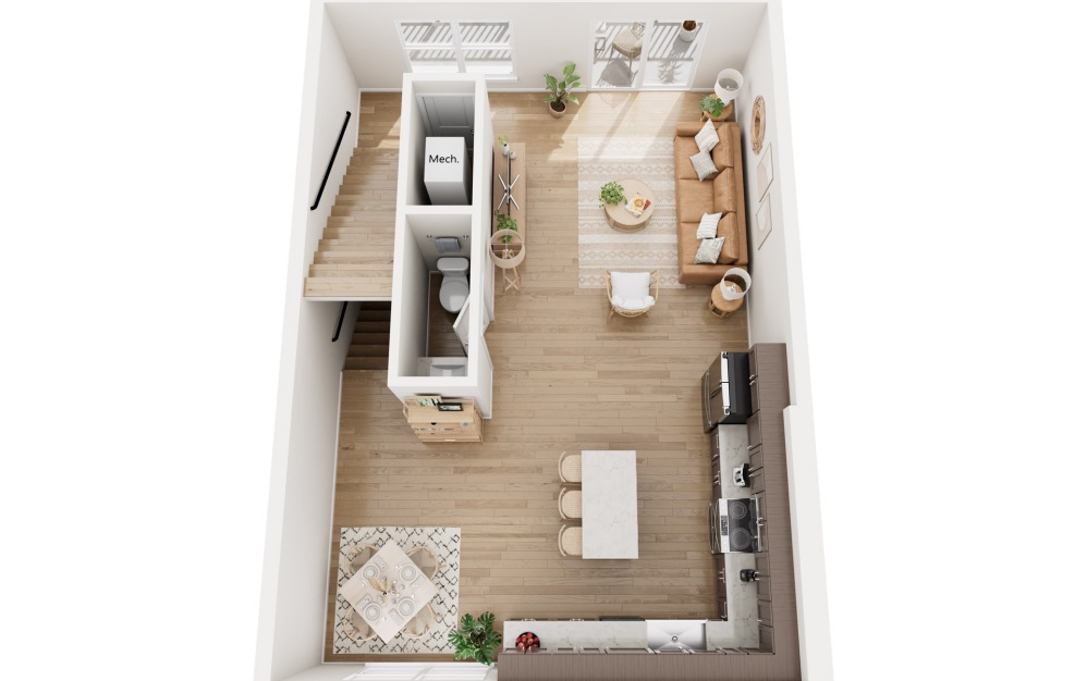 Ascent - 3 bedroom floor plan layout with 2.5 bathrooms and 1504 square feet (Floor 2)