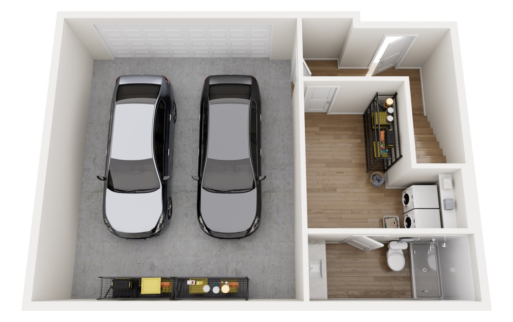 Summit - 4 bedroom floor plan layout with 3.5 bathrooms and 2015 square feet (Floor 1)